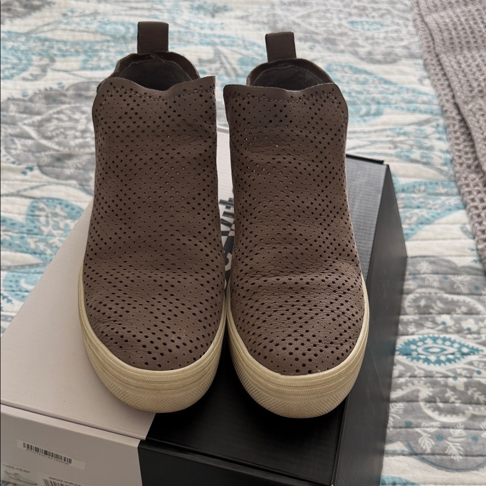 Dolce Vita Taupe Perforated Sneakers